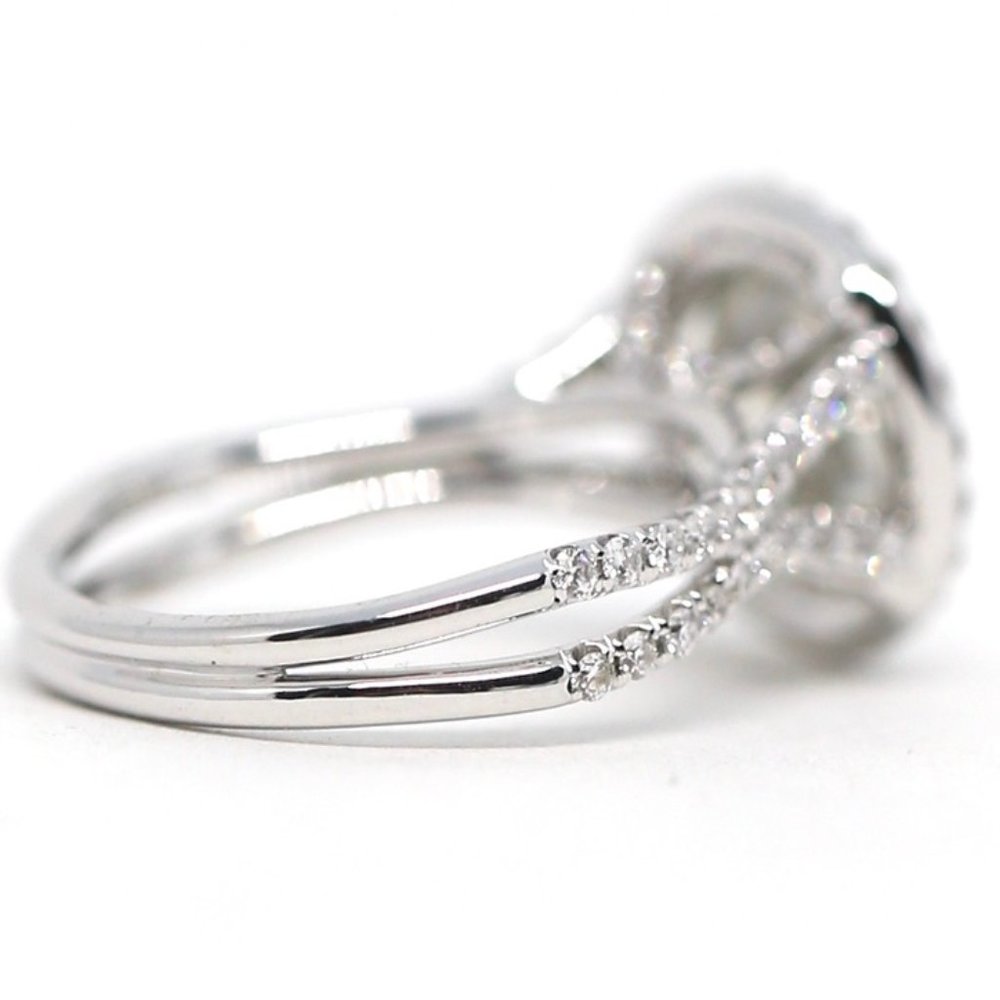 Halo Carat Diamond Engagement Ring Set - Picture 6 of 12